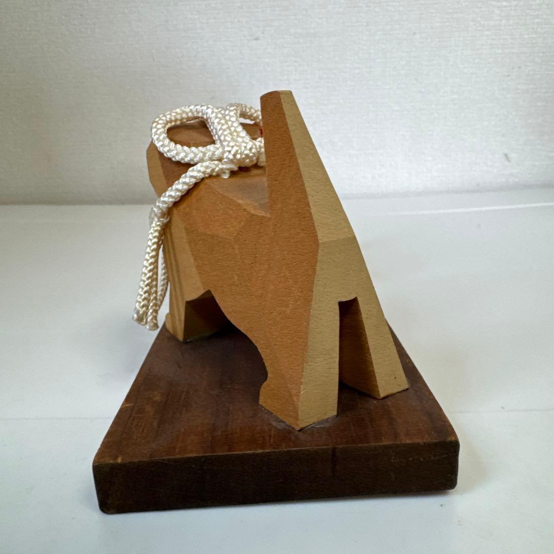 木製犬の置物 土佐闘犬　日本国有鉄道総裁賞