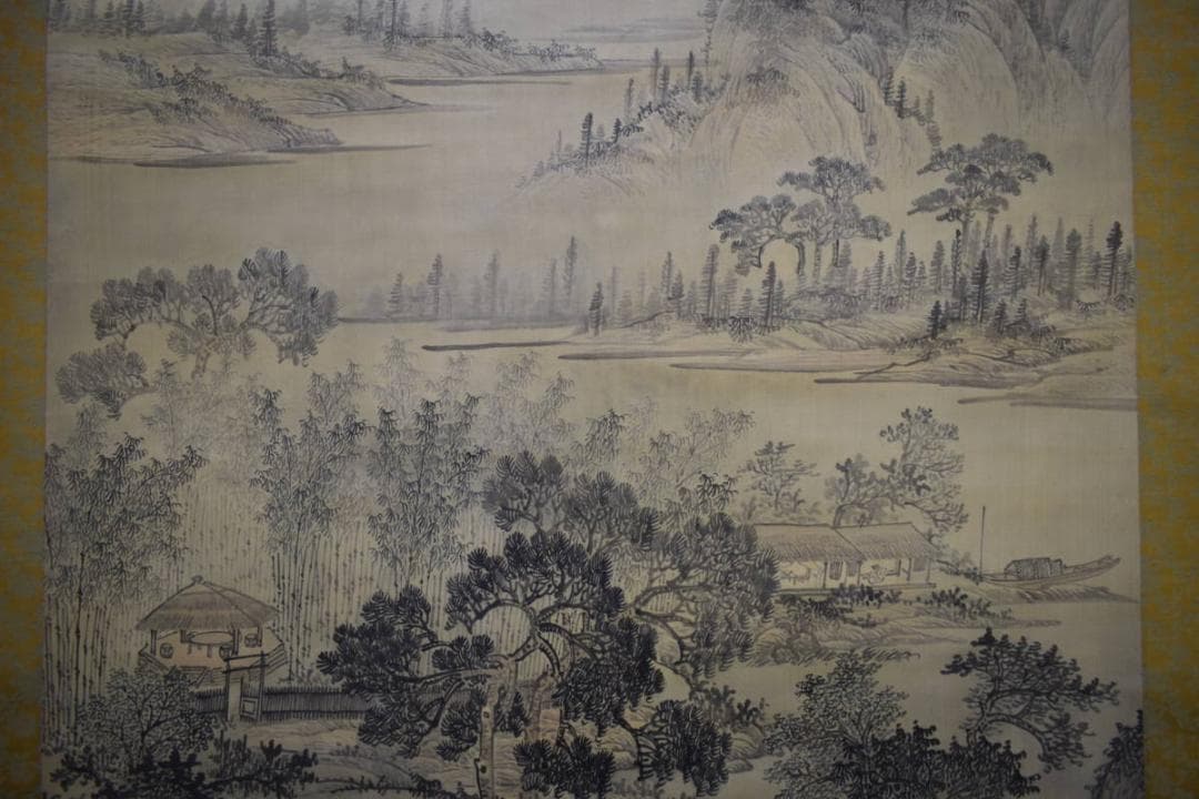 不詳/作者不詳/山水画賛/大幅/布袋屋掛軸HF-940