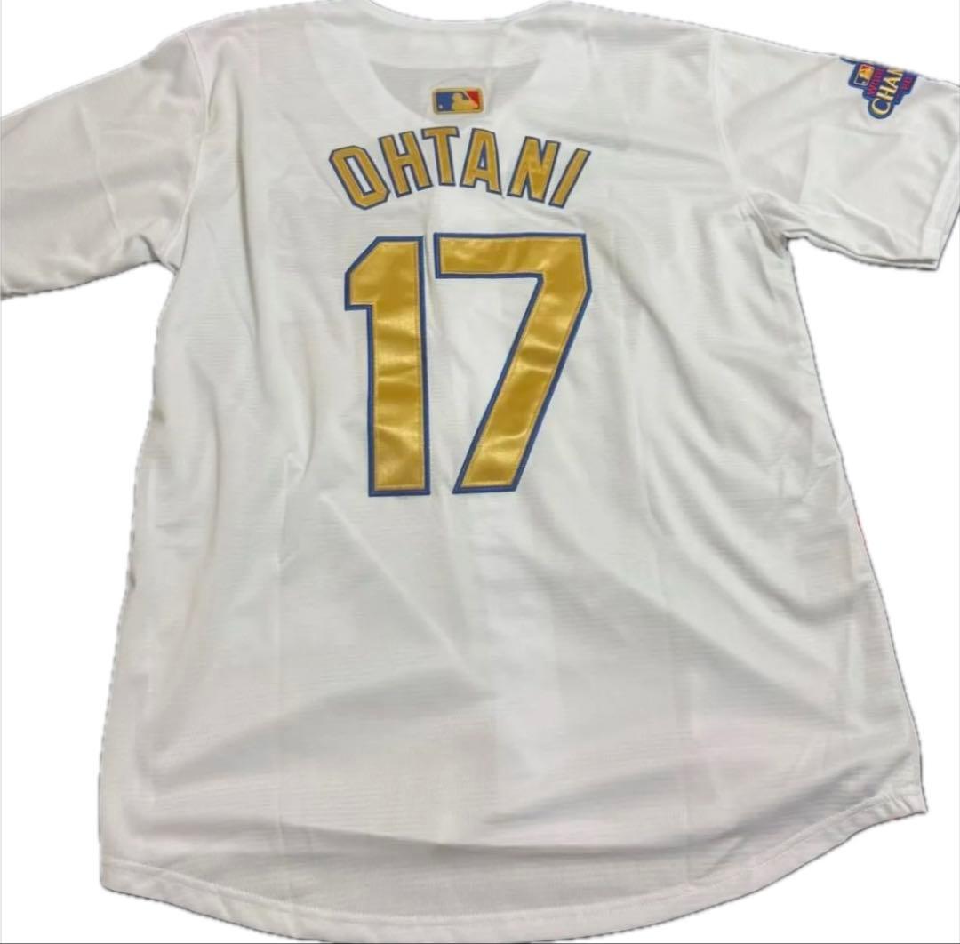 美品未着用　大谷翔平　ドジャース ワールドチャンピオンユニフォーム　L