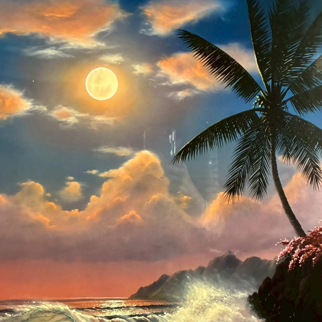 ジョン・アルホーグ「ルナ・シーズ」シルクスクリーン手彩色 大作 直筆サイン入り