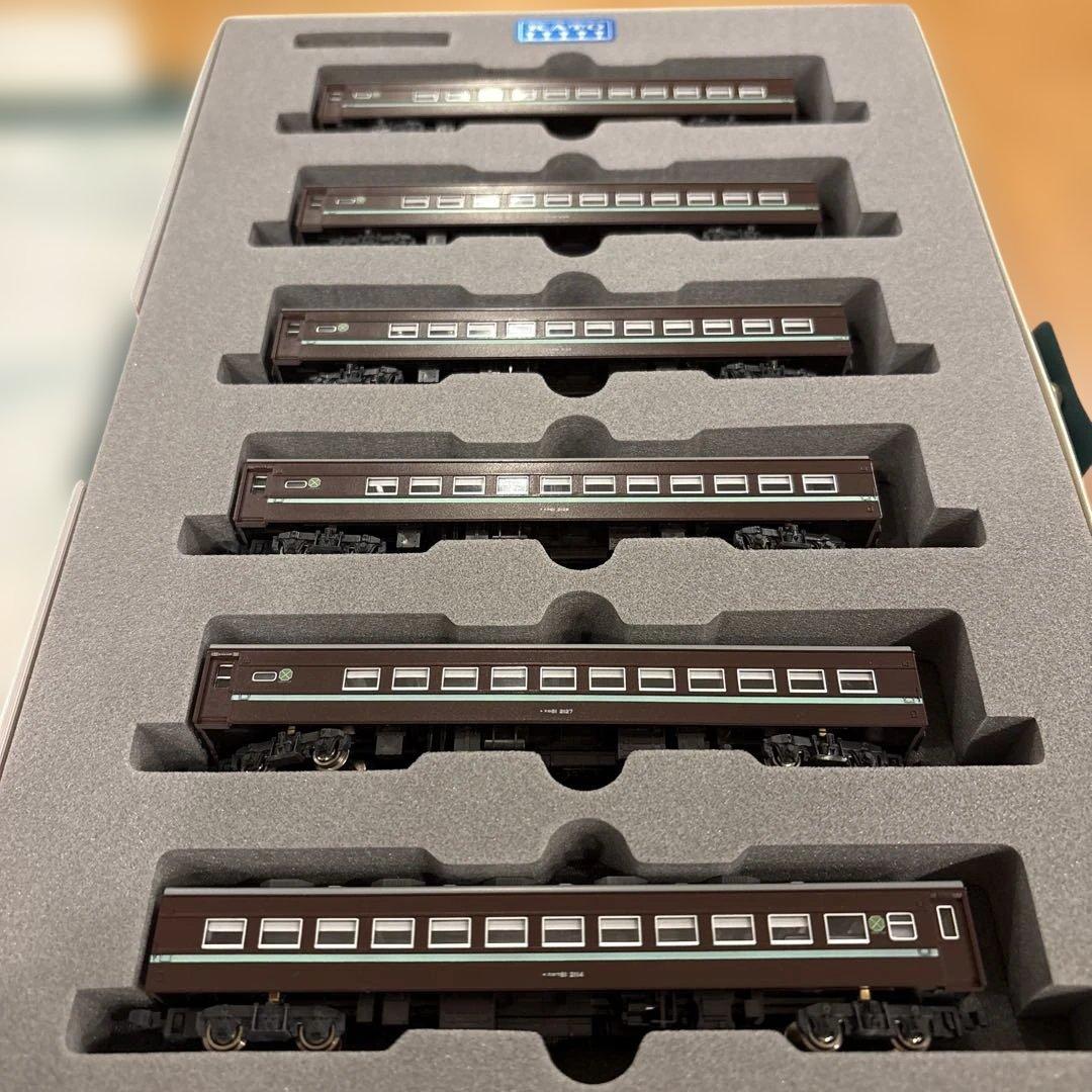 KATO 10-176スロ81系 和式客車ふれあい6両セット③愛称シール使用済み