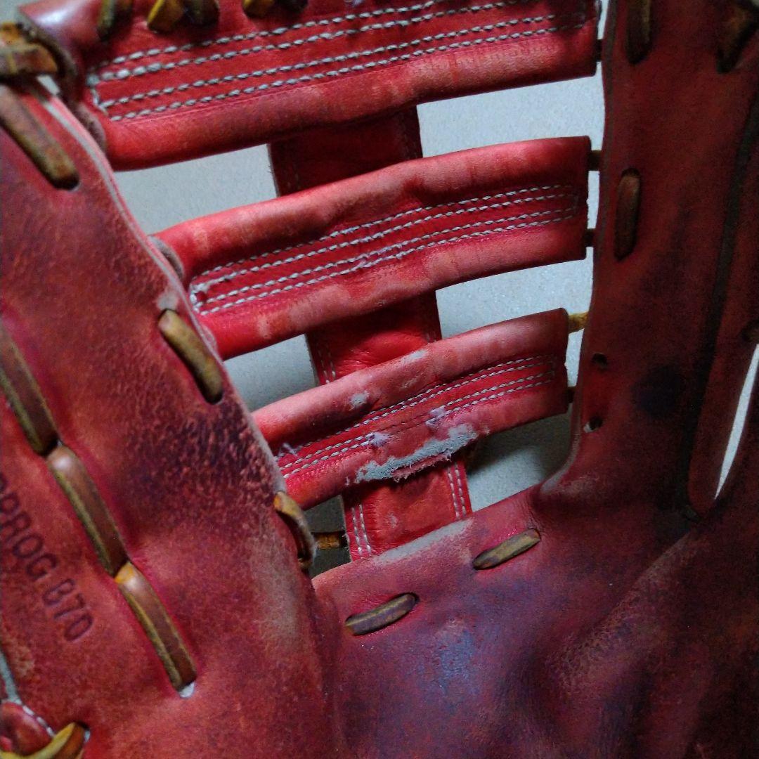 ZETT 赤 硬式グローブ 外野手用