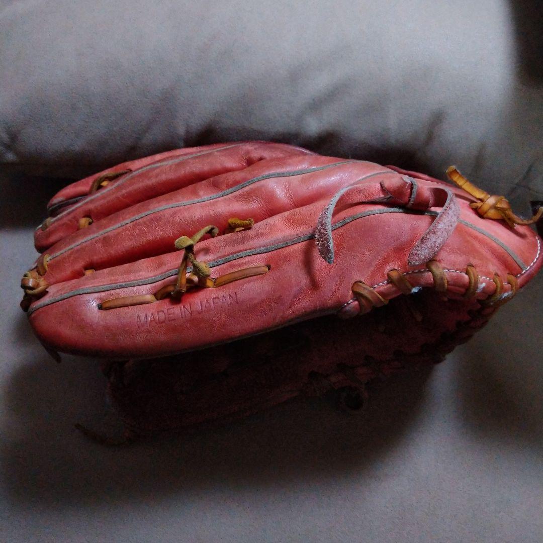 ZETT 赤 硬式グローブ 外野手用