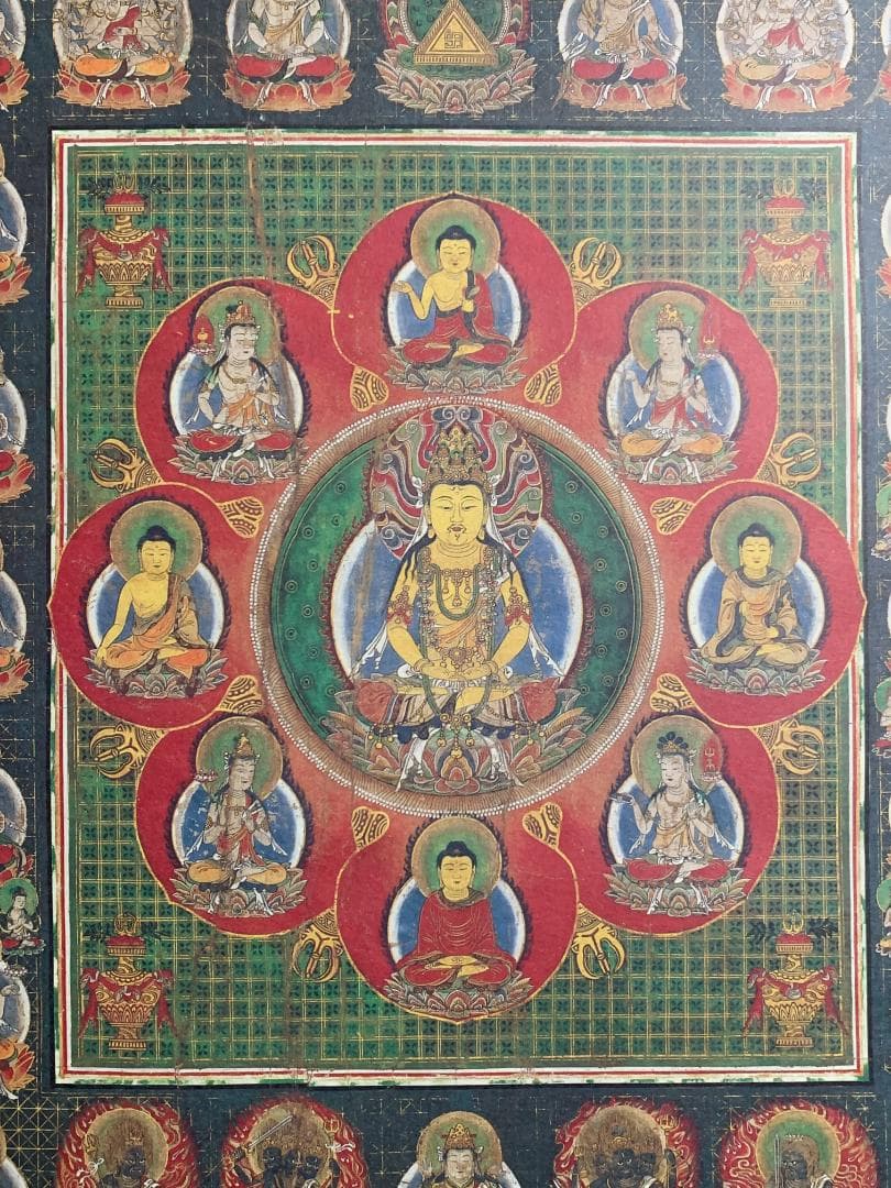 仏教美術 両界曼荼羅 胎蔵界 金剛界 大幅 双幅対 工芸掛軸 仏画883