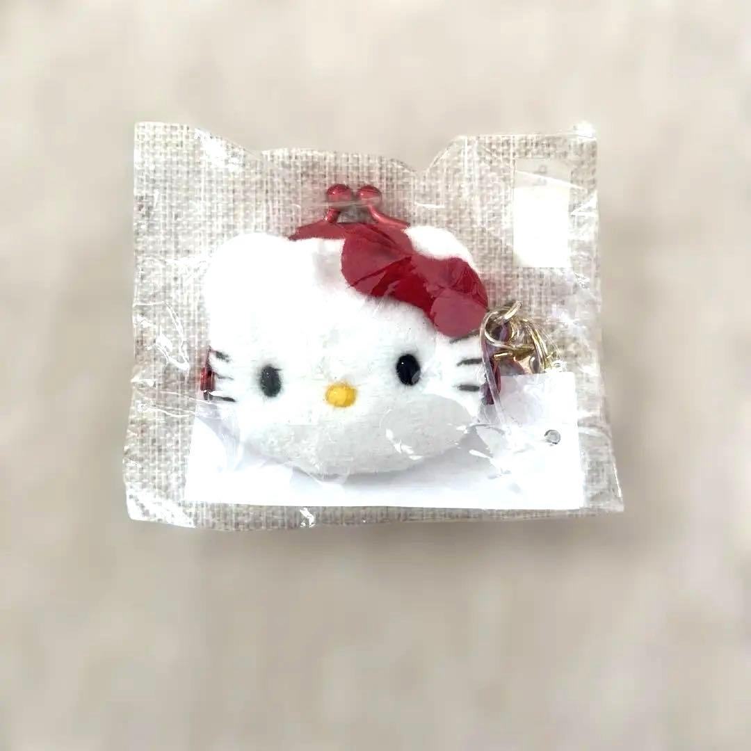 ハローキティ ぬいぐるみ型がま口キーホルダー