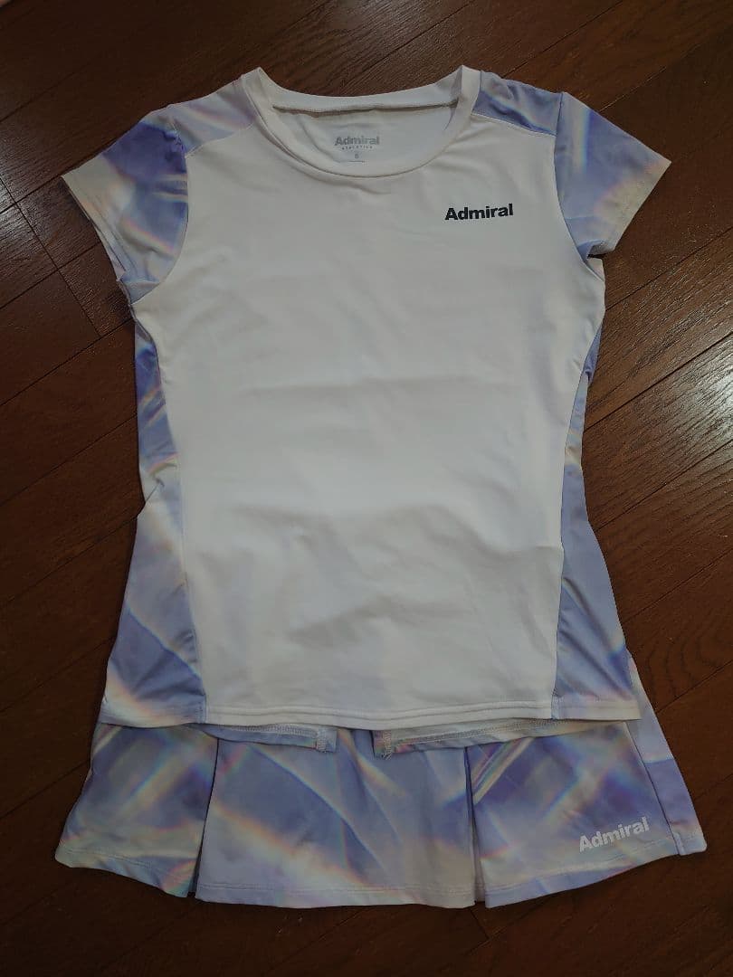 Admiral テニスウェア ホワイト/水色(S)