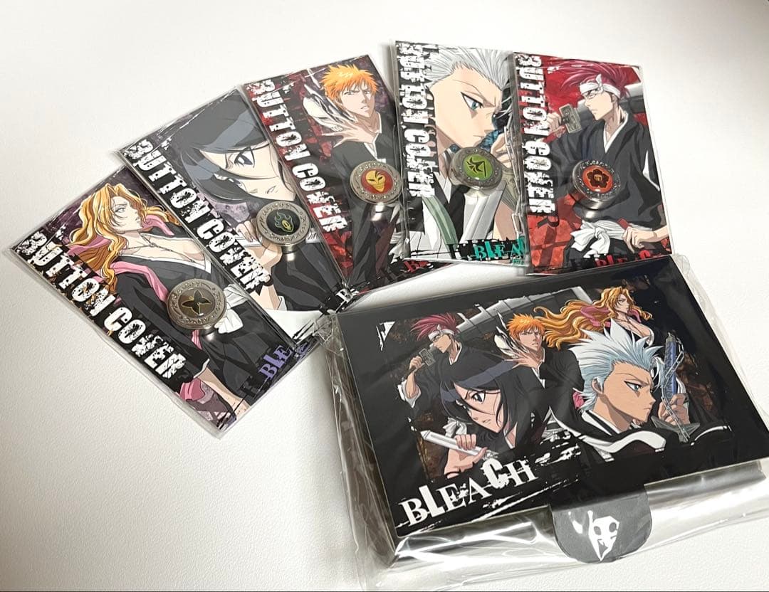 BLEACH ブリーチ　ボタンカバー　収納ケース　セット　日番谷冬獅郎　黒崎一護