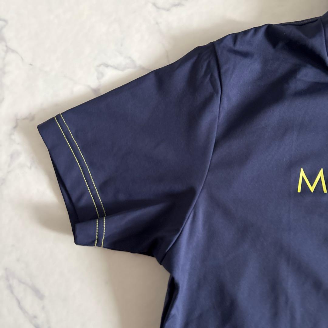 マーク＆ロナ モックネック Tシャツ ゴルフウェア ネイビー 38