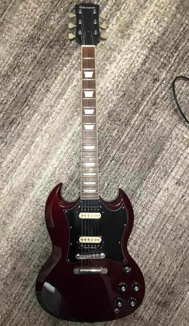 Edwards E-SG ギター (ハードケース付、送料込)