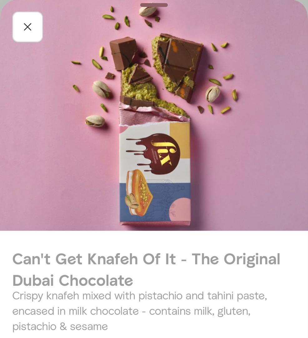 m.y.y.t ドバイチョコ fix クナーファ＆ピスタチオ チョコ 2枚