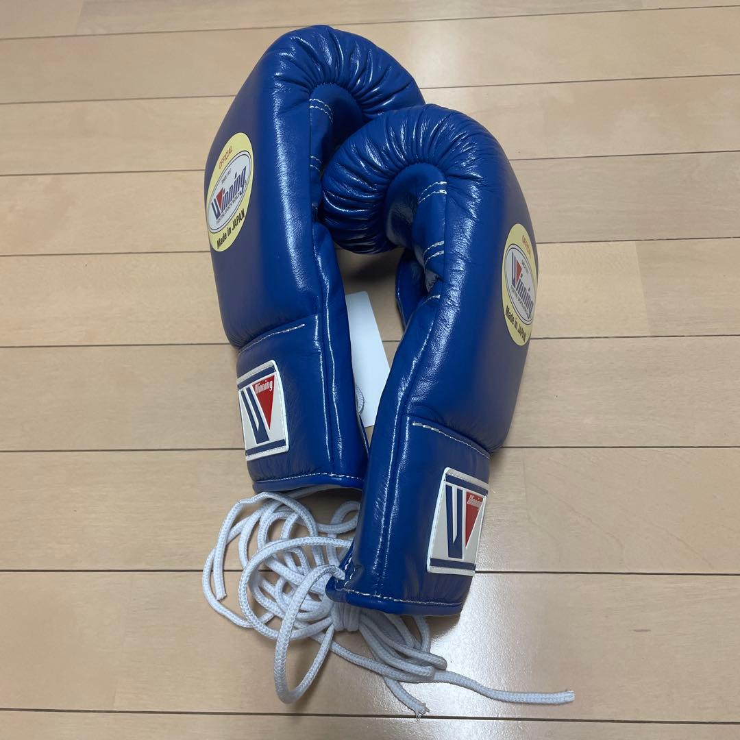 ベン様　新品即日発送 ウイニング 8オンスグローブ ブルー 牛皮革製