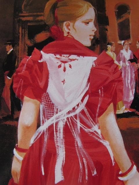 斎藤三郎、「少女ルイサ」、希少な額装用画集より、新品高級額装付