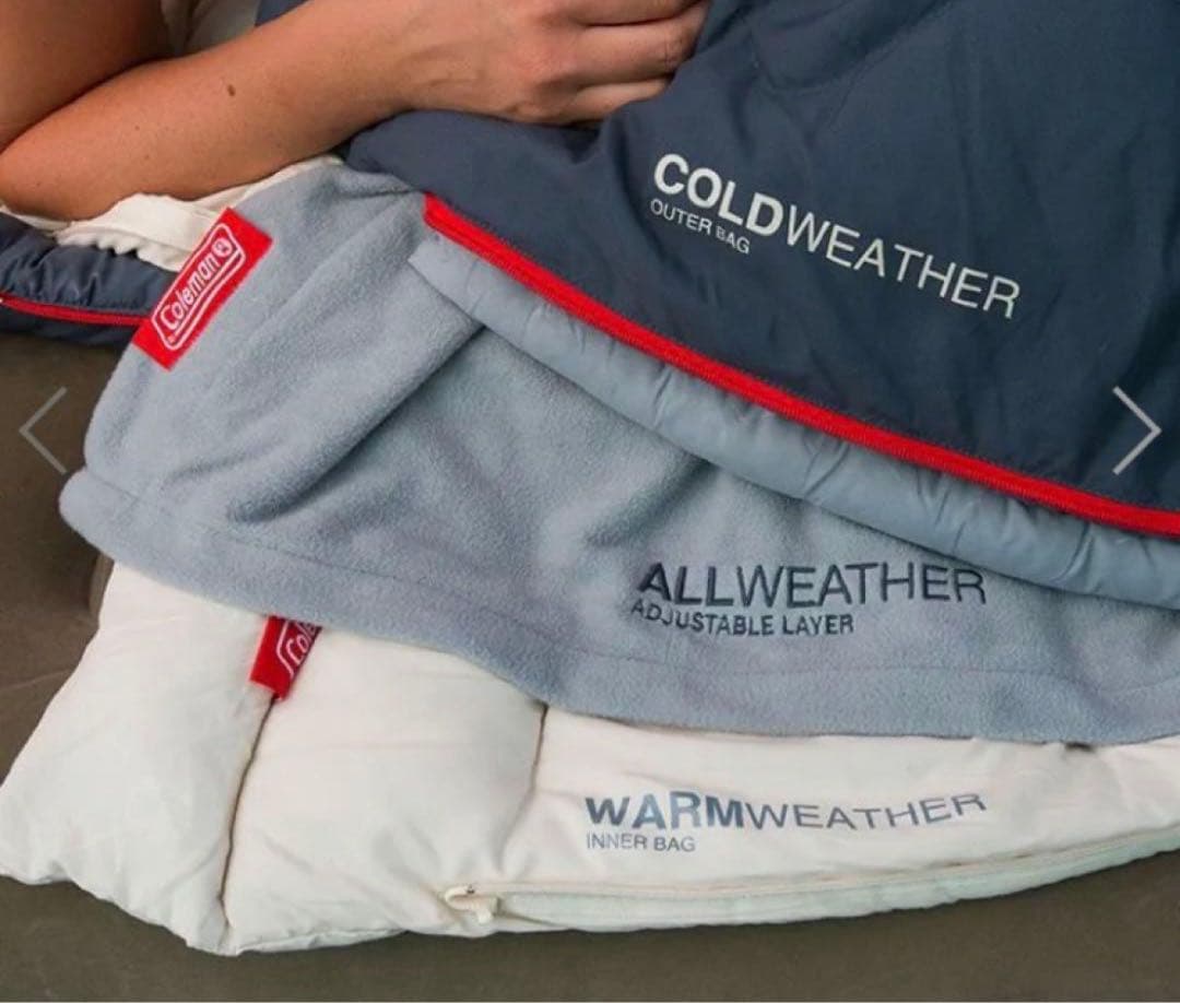 Coleman コールマン　マルチレイヤースリーピングバッグ　美品　収納袋付