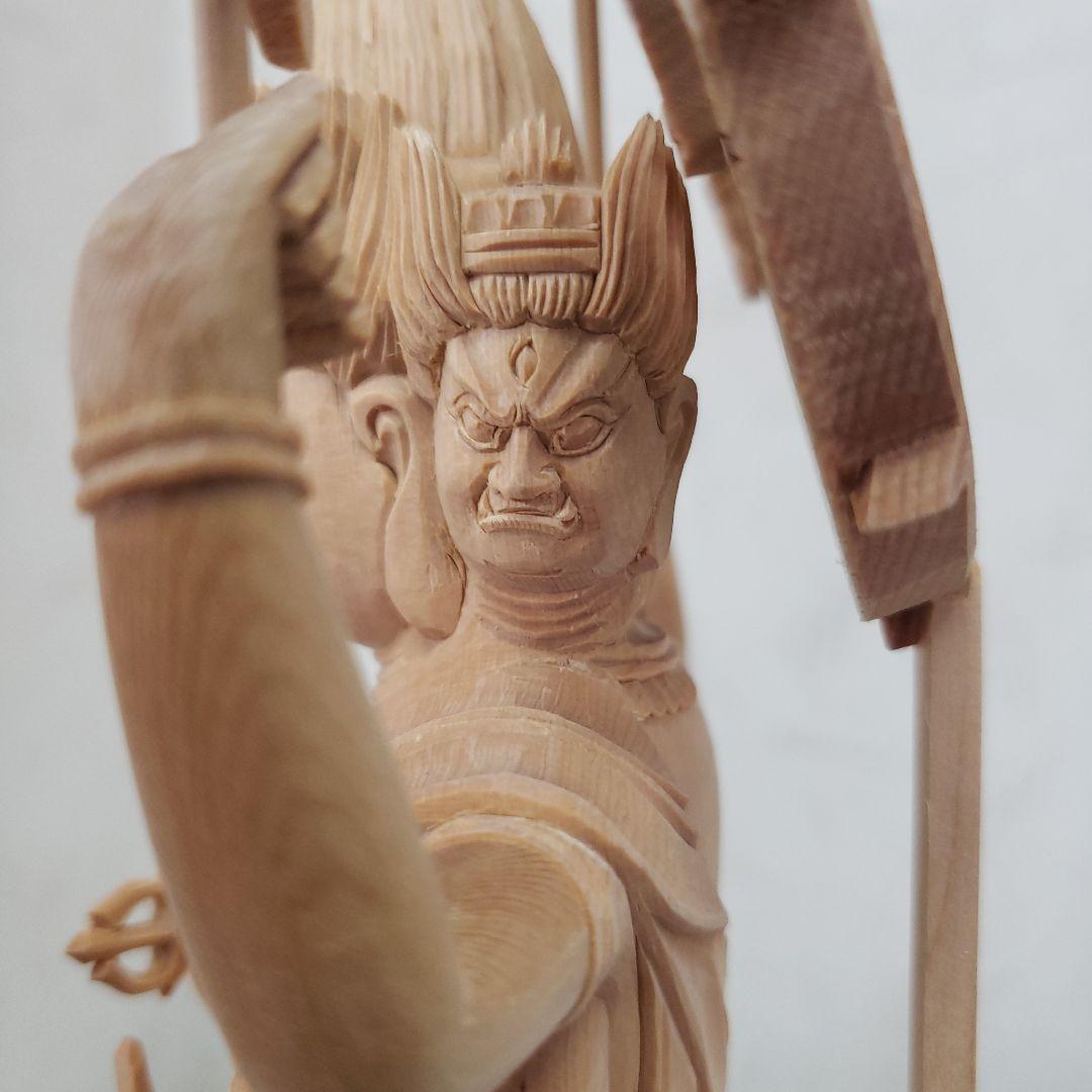 Ｂフライデー蔵出し特価仏像★ヒバ材 三宝荒神像6寸★全高 約35cm