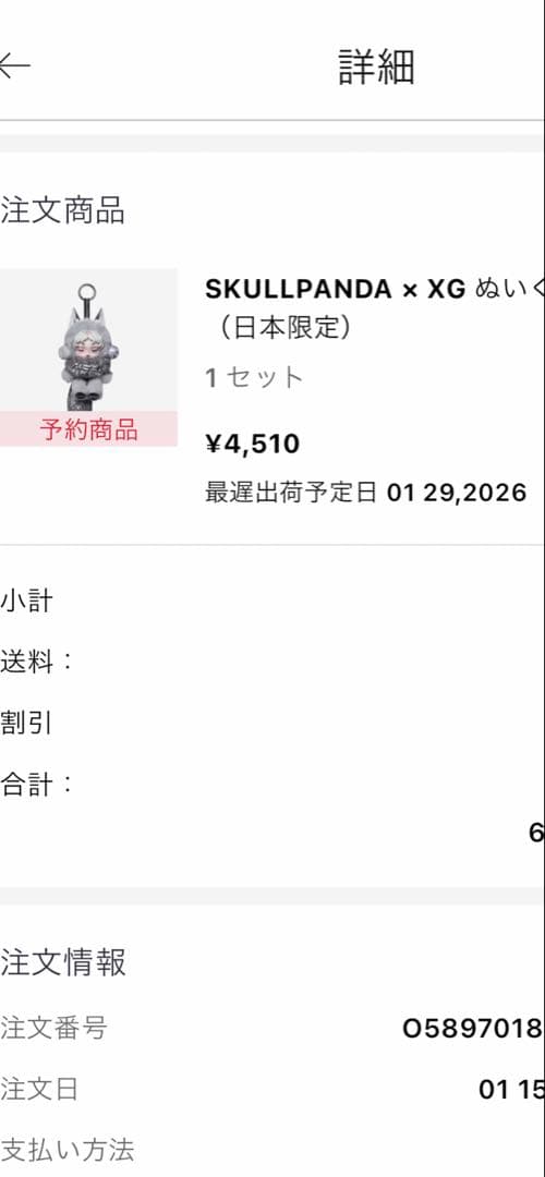 SKULLPANDA XG コラボ