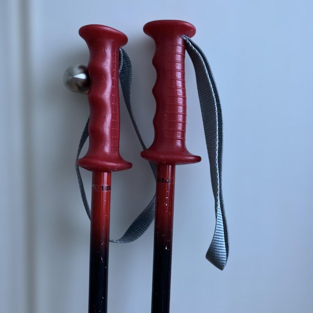 ATOMIC スキー赤140cm ブーツ黒25cm 4点セット