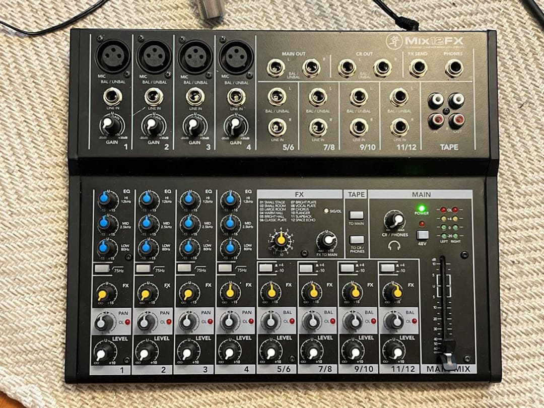 りえ様用 Mackie Mix12FX アナログミキサー エフェクト内蔵