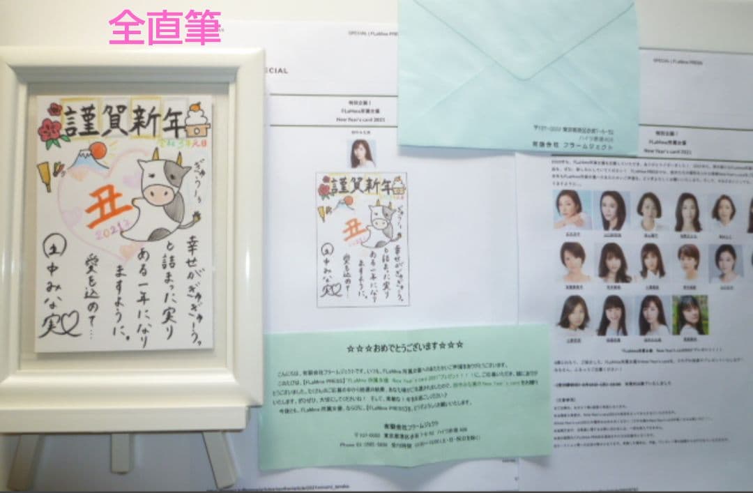 非売品 注プレ1名当選 超お宝 田中みな実 全直筆サイン 年賀状 永久保存版