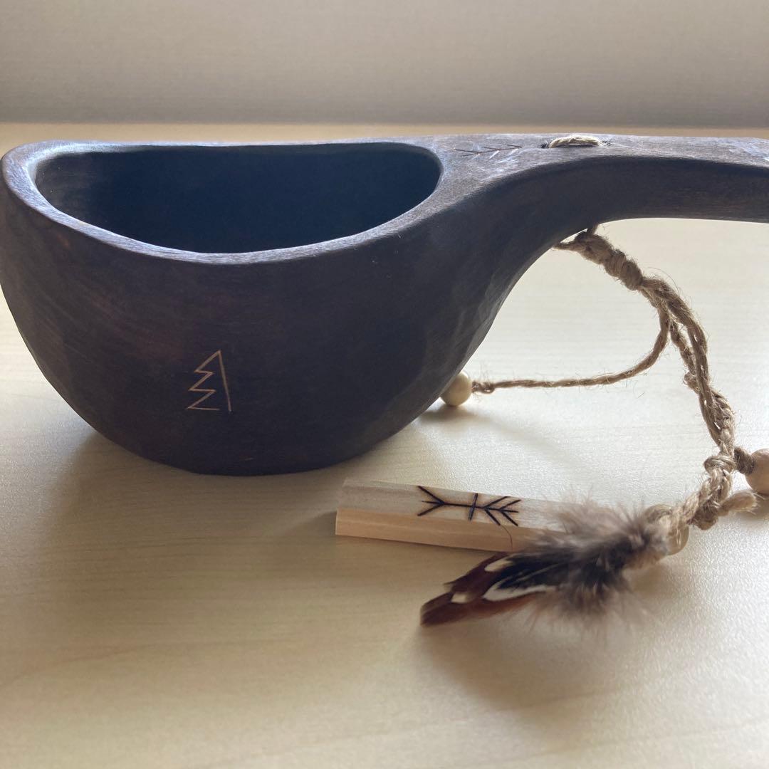 【新品】ソウルオブシベリア　#4 ホワイトペンダント　No.1007 ククサ