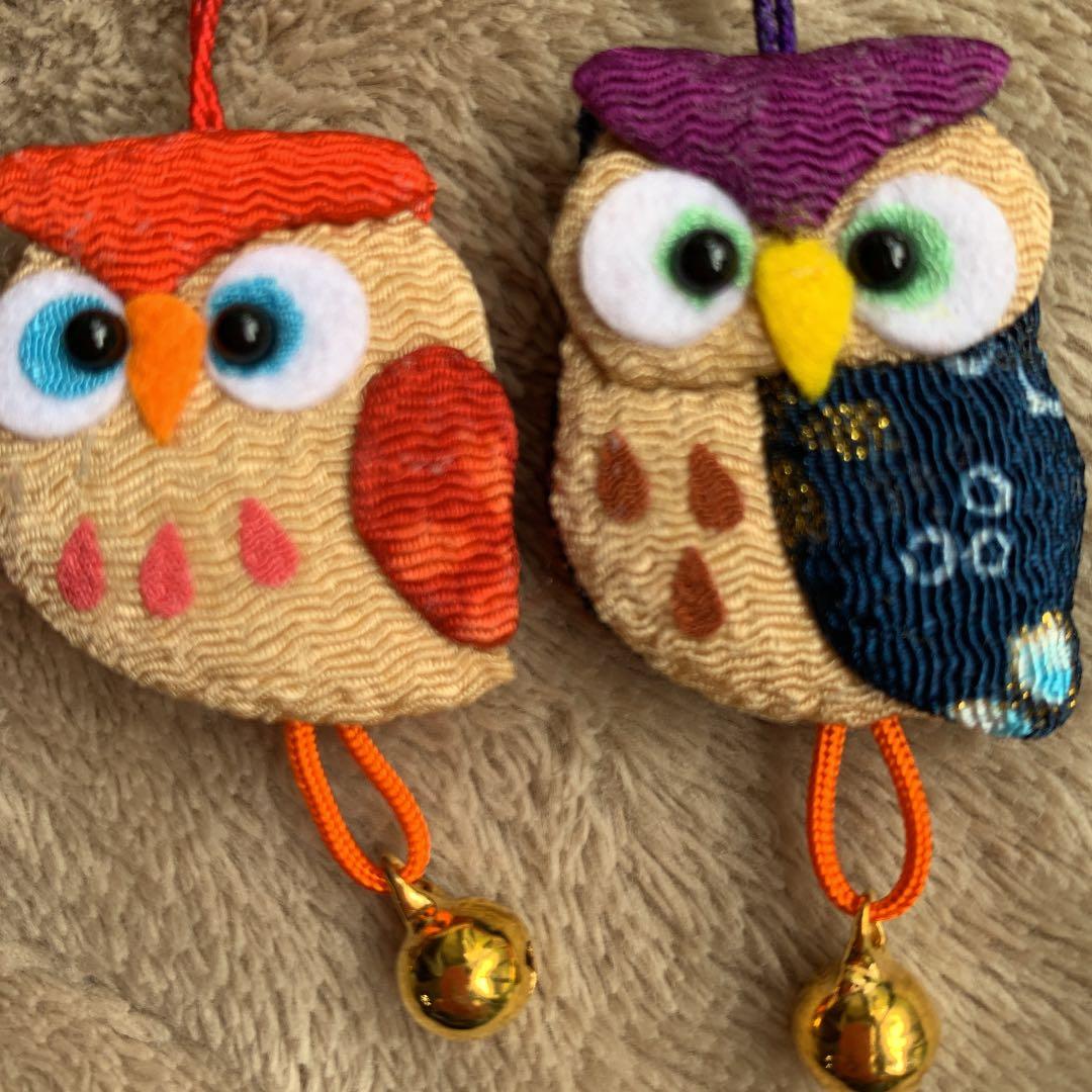 ふくろうのキーホルダー　ハンドメイド