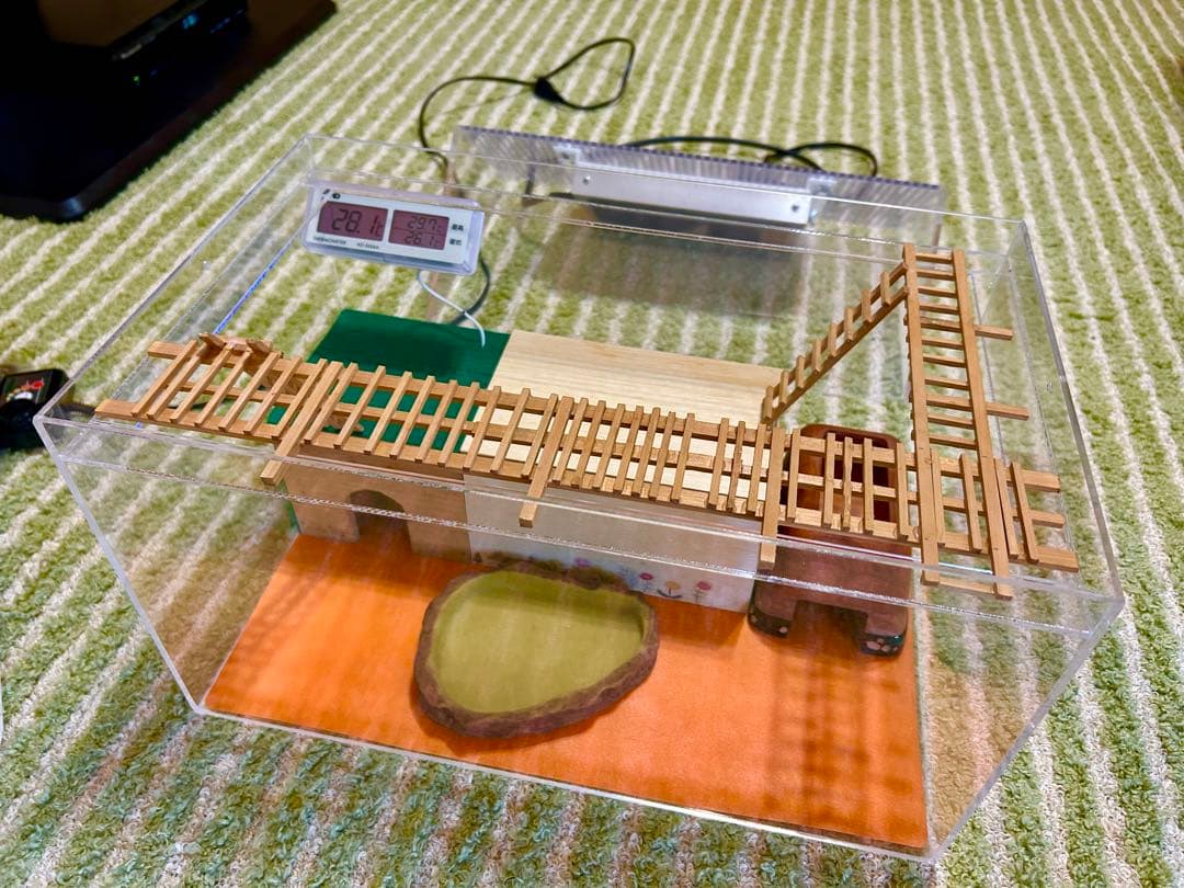 ヒョウモントカゲモドキ　レオパ　爬虫類　飼育ゲージ　一式