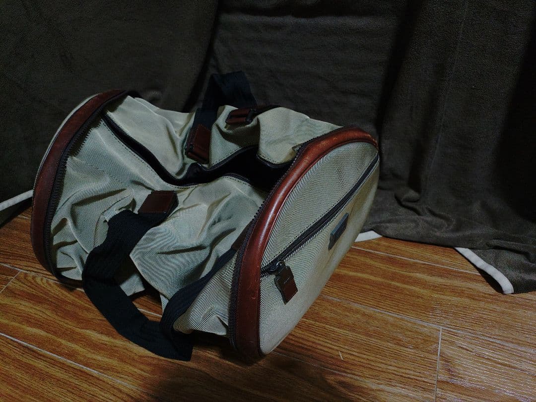 Ferragamo SPORT 展開式ボストンバッグ ナイロン×本革 レア色