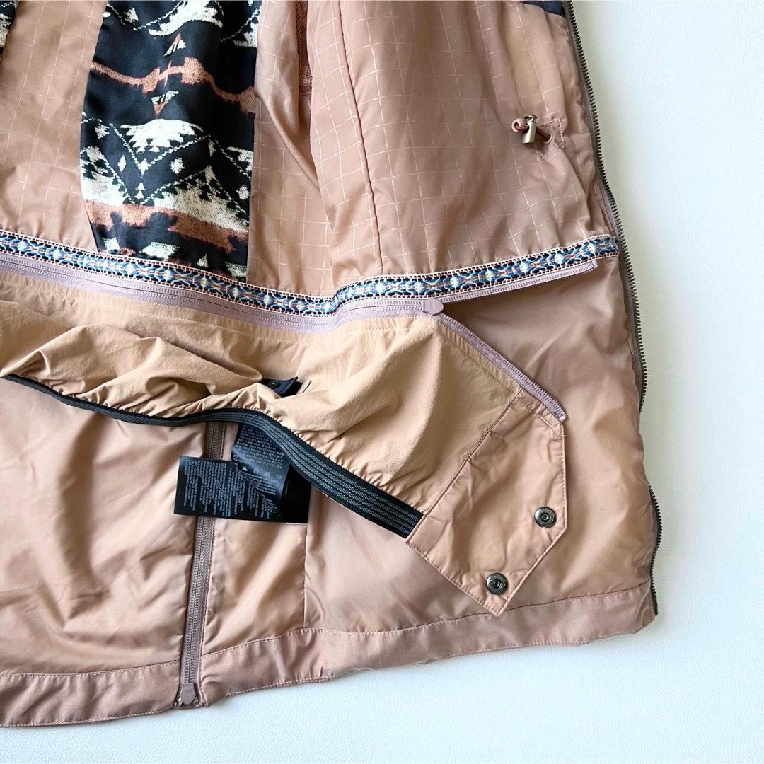 4921【美品】バートン　ジャケット ファー付き ゴアテックス ピンクベージュ