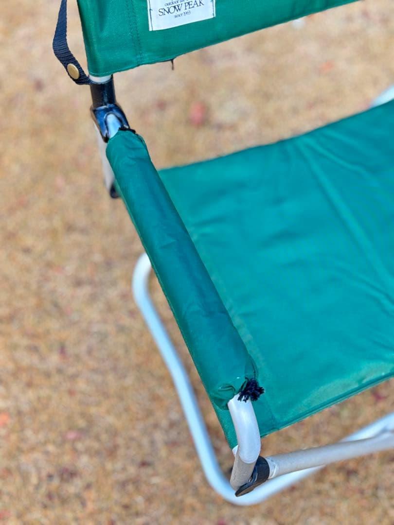 【廃盤希少】スノーピーク FDチェアワイド グリーン  PEAK 旧ロゴ