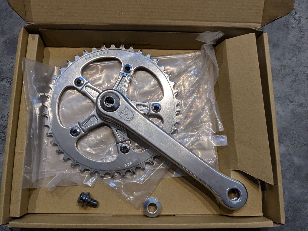 難有VELO ORANGE GRAND CRU クランクセット42Tナローワイド