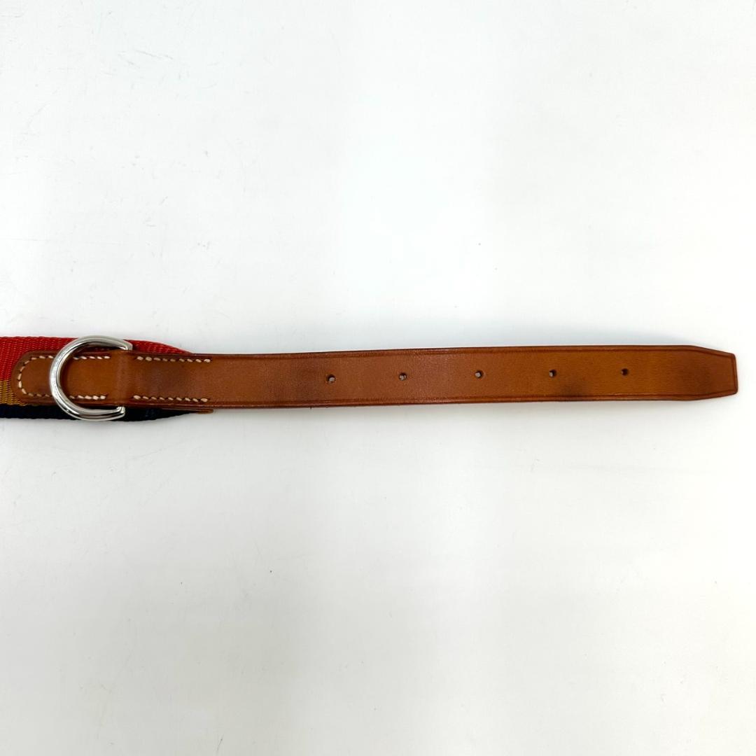 HERMES エルメス ロカバール 犬用首輪 大型犬用 シルバー金具 保存箱付き