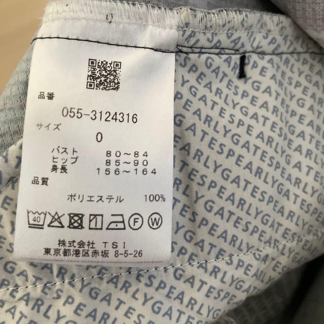 パーリーゲイツ　サイズ0定番チェック柄プリーツワンピ　ノースリーブワンピ