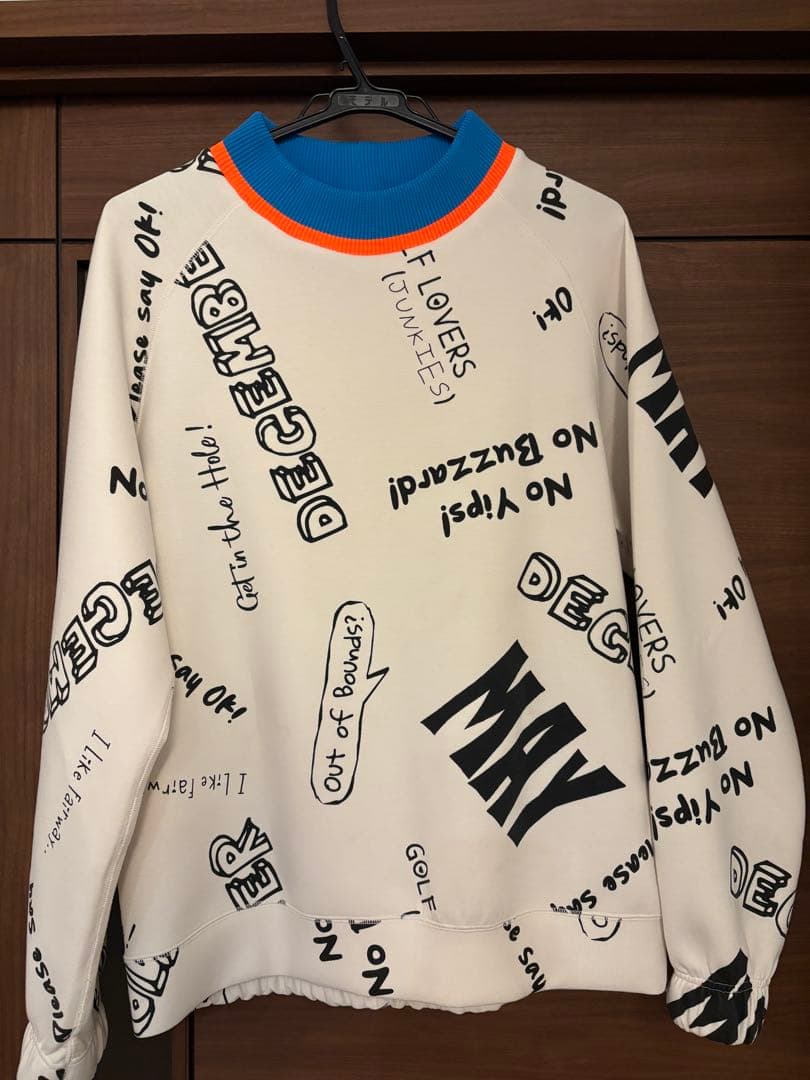 ディッセンバーメイ　ゴルフウェア　カットソー　モックネック　手描き風