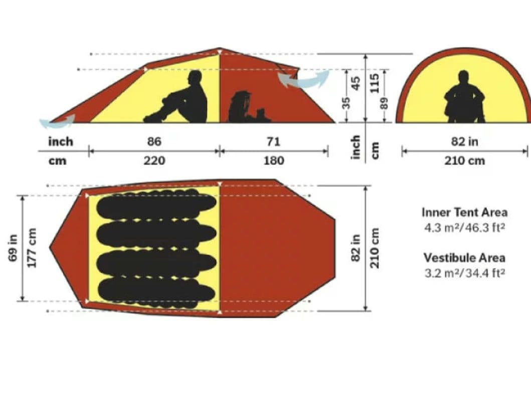【極美品】ナロ4 GT テント サンド　マックアウトドア　フットプリント付属