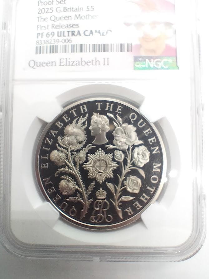 NGC PF69 ウルトラカメオ 2025 イギリス 白銅貨 クイーンズマザー