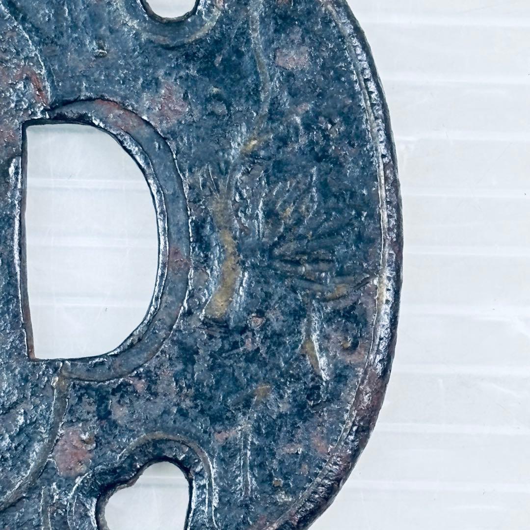 刀装具　鍔　平安城　当時物　骨董　 刀鍔　 時代武具