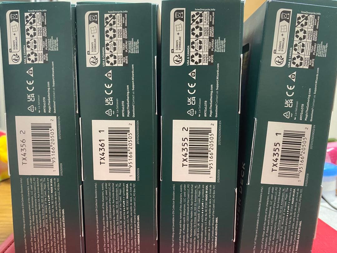 新品未開封 4種セット 指輪物語 統率者デッキ 英語版