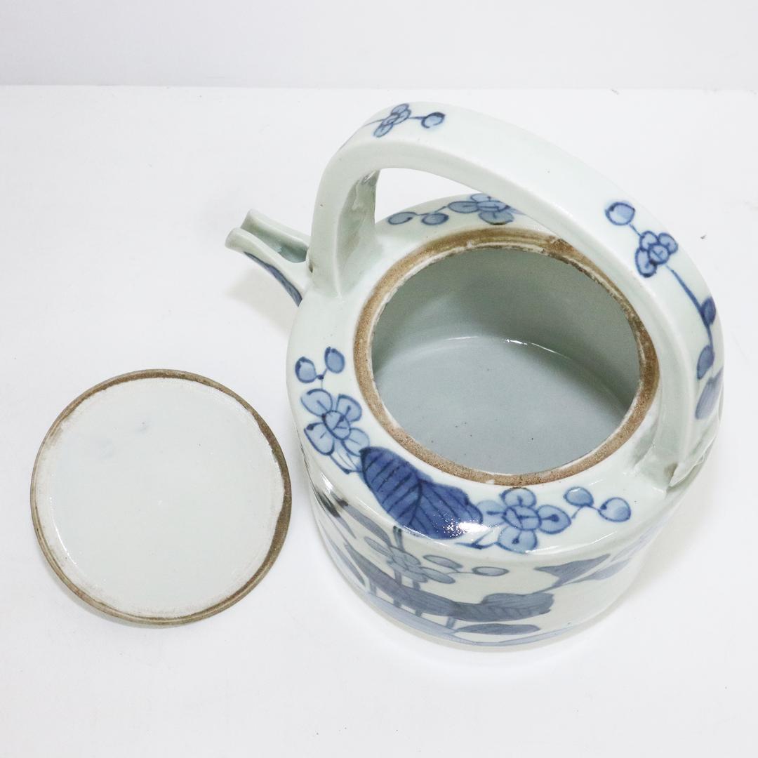 古伊万里　染付 花 蓮子　水注 銚子 酒器