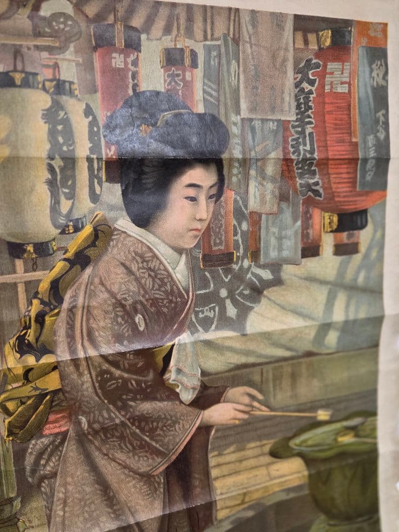 明治44年　東京朝日新聞ポスター　レトロ　115年前 、