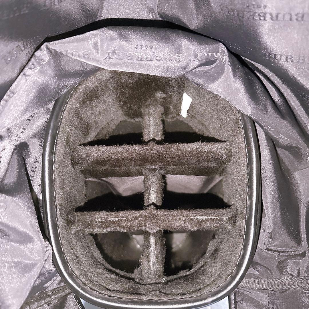 【美品】バーバリーゴルフ キャディバッグ ゴルフケース ノバチェック ブラック