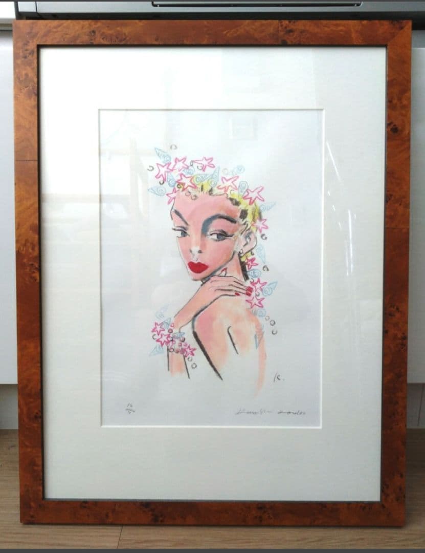 真作 金子 國義 kuniyoshi kaneko リトグラフ 裏面直筆イラスト