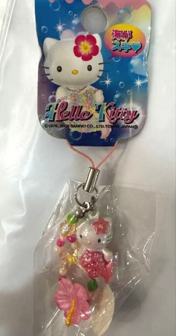 ハローキティ マーメイド ハイビスカス ストラップ 根付け