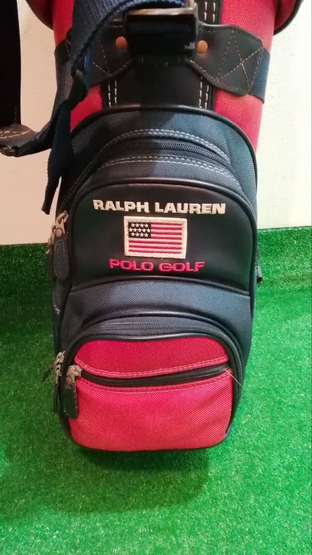 Ralph Lauren Polo Golf キャディバッグ ネイビー/レッド