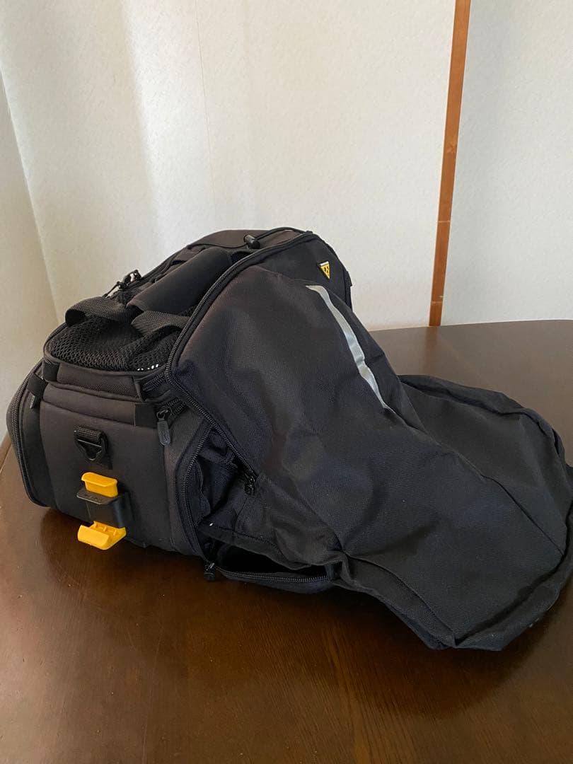 わらびもちTOPEAK MTXバッグ と QR BEAM RACK