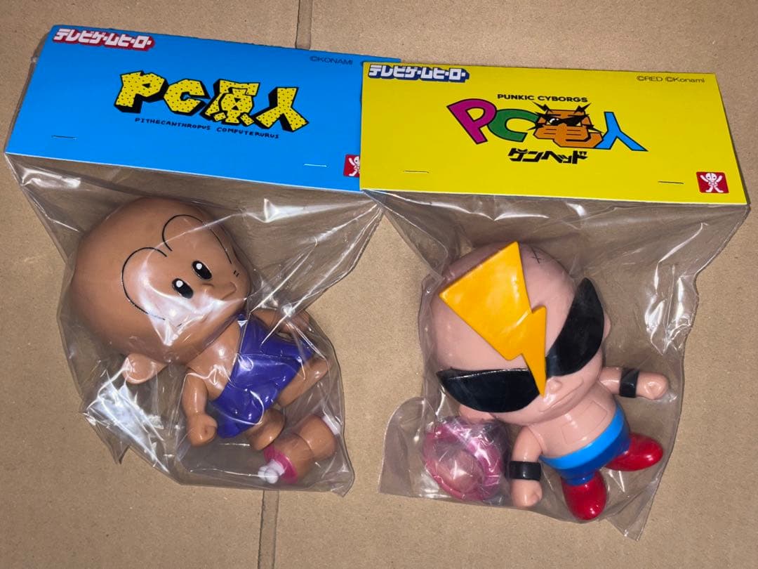 UNCUT 原人&ゲンヘッド テレビゲームヒーロー ソフビ 未開封品 ワンフェス