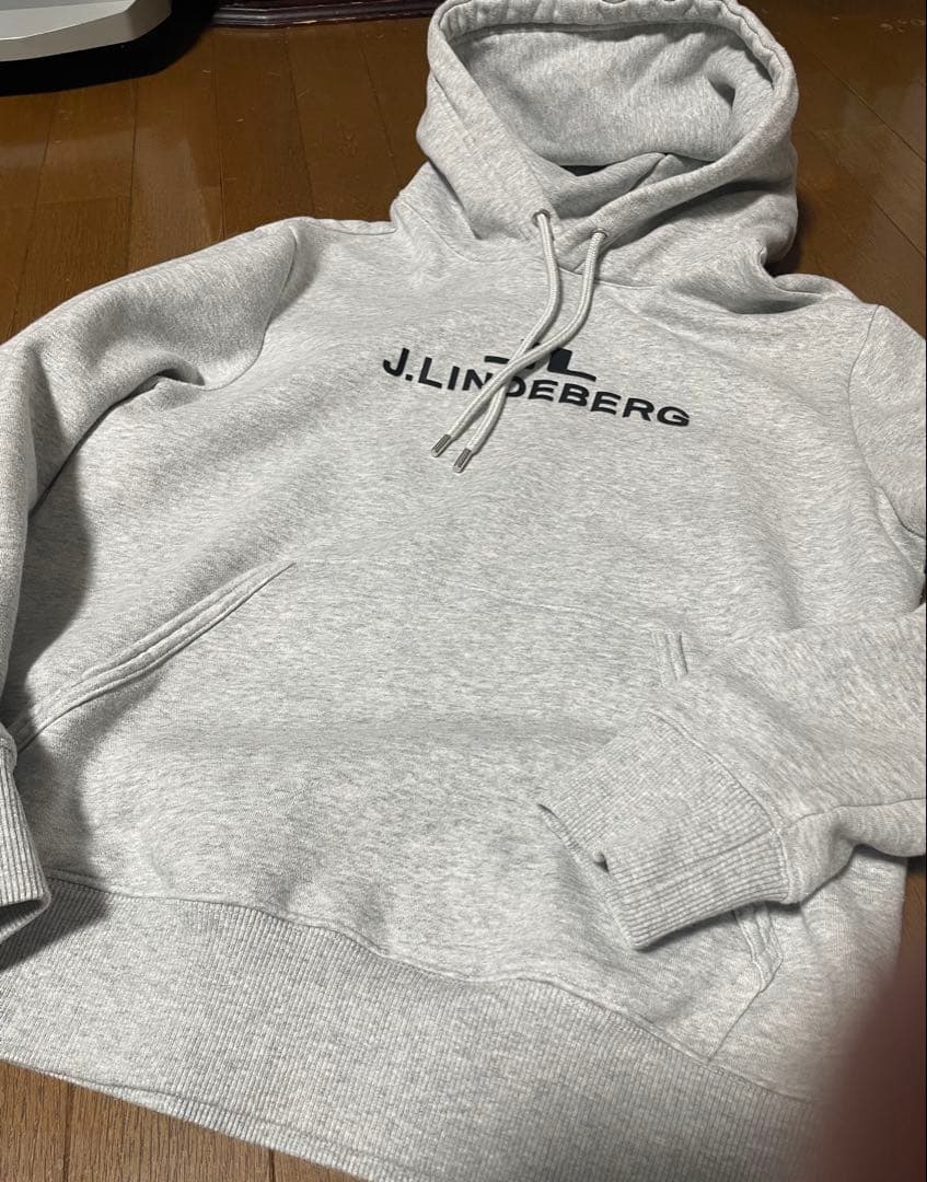 美品！J.LINDEBERG秋冬パーカー/プルオーバー裏起毛・Mサイズ