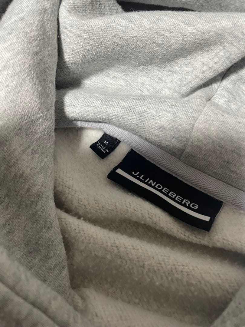 美品！J.LINDEBERG秋冬パーカー/プルオーバー裏起毛・Mサイズ
