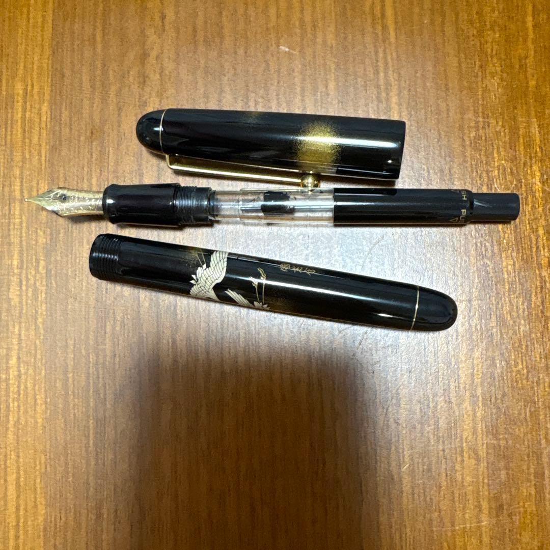 PILOT 万年筆 14K 平蒔絵 双鶴 國光會