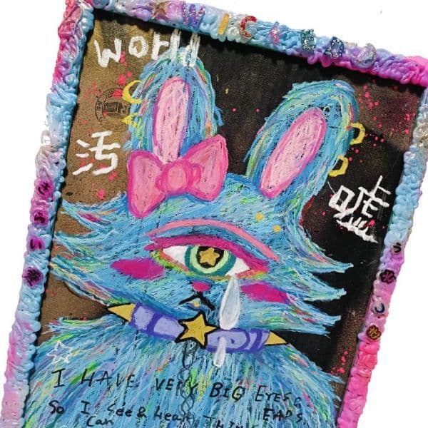 【一点物アート】SADNESS-嘆きのうさぎ-【A3サイズ. 現代アート