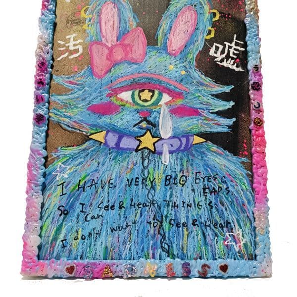 【一点物アート】SADNESS-嘆きのうさぎ-【A3サイズ. 現代アート