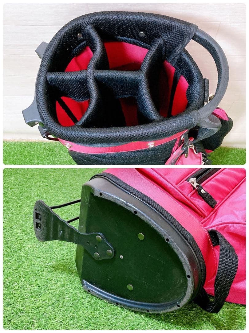 パーリーゲイツ　スタンド式　キャディバッグ　軽量　ゴルフバッグ　ピンク